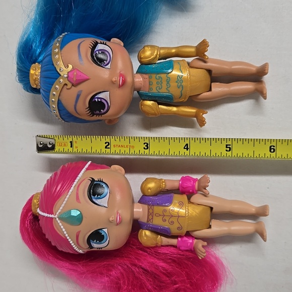 Shimmer & Shine LOT Little Golden Book & 2 Dolls Genie Mattel Viacom Nickelodeon - Picture 3 of 17